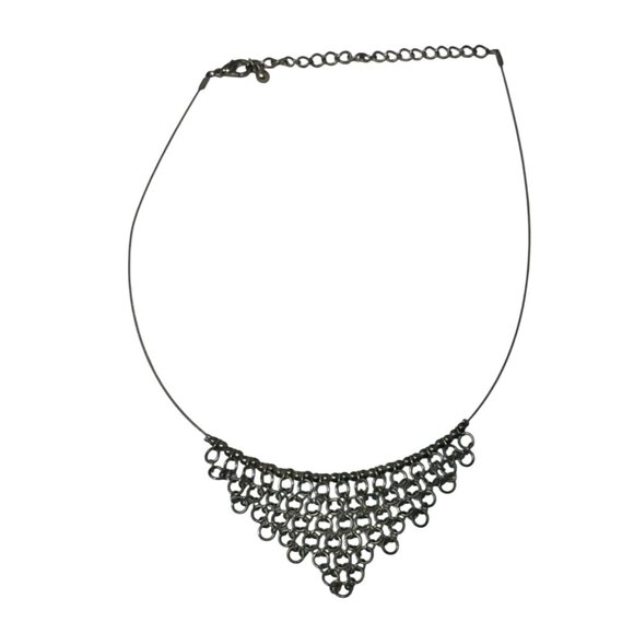 Women's Silver Tone Waterfall Chain Necklace - Picture 3 of 6